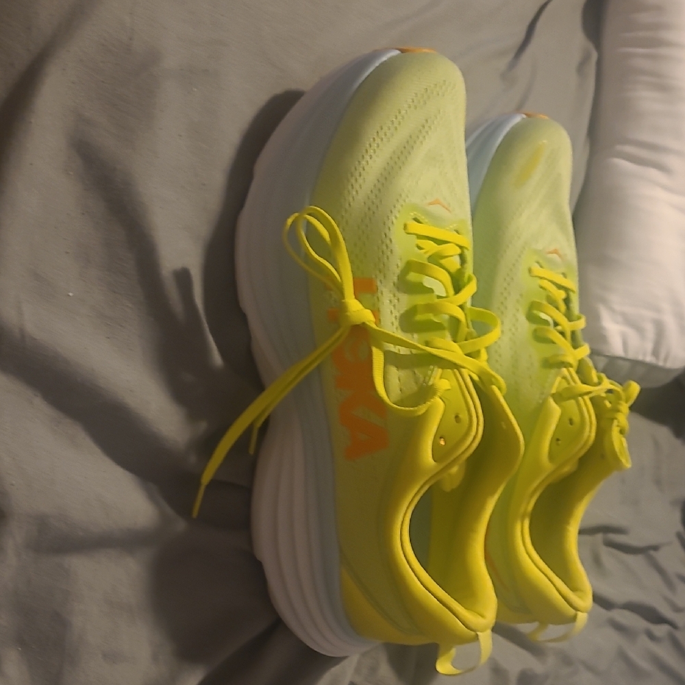 Hoka Neon Yellow Athletic Shoes